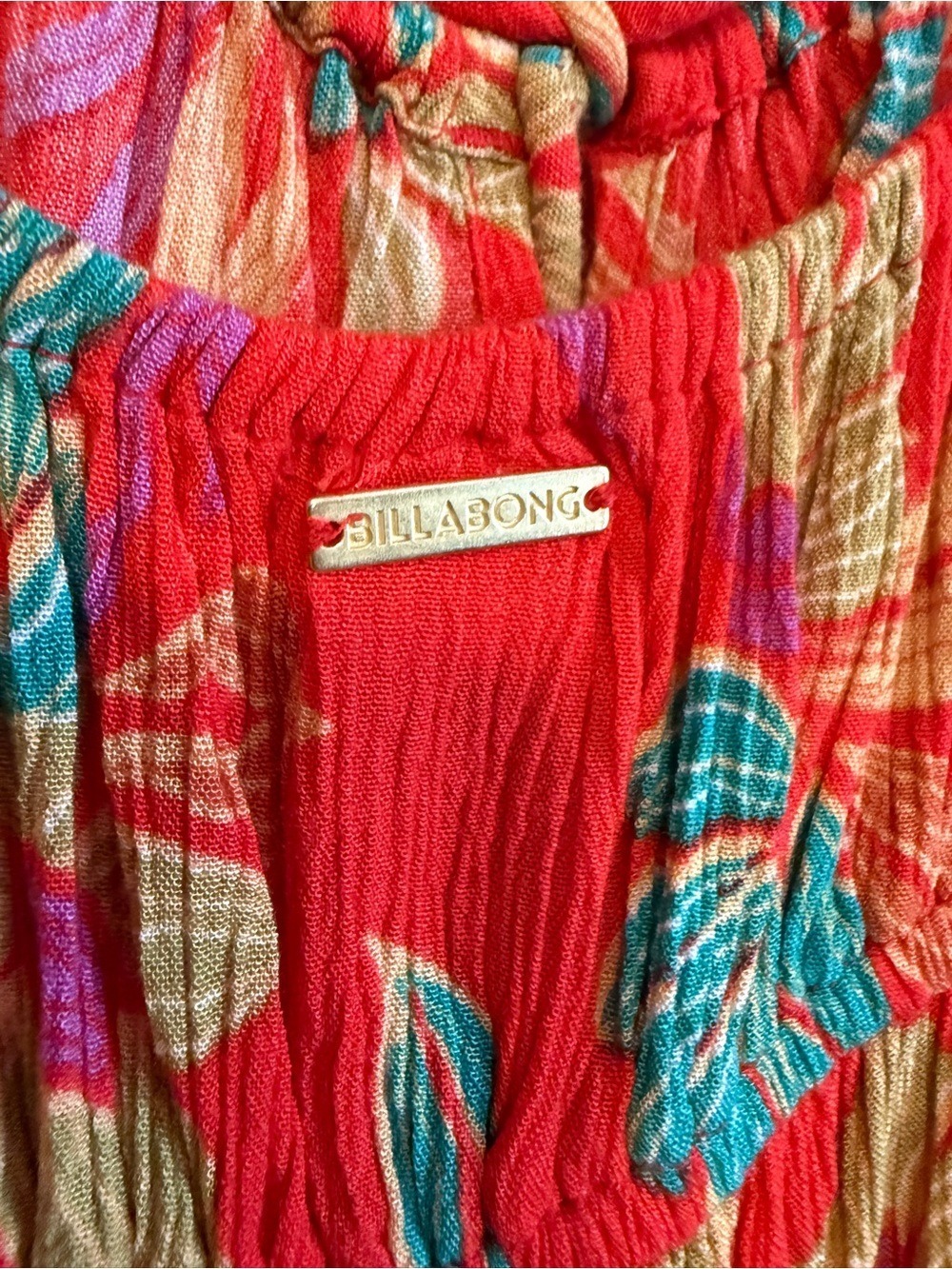 Billabong Red Floral Puff-Sleeve Maxi Dress - Picture 4 of 5